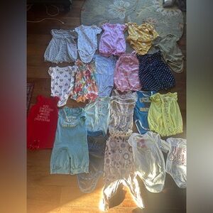 20 Assorted Baby Onesies and Rompers for baby girl 12 months